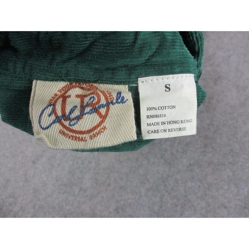 VINTAGE Rocky & Bullwinkle Shirt Mens Small Green Pocket Embroidery Corduroy VTG - Picture 4 of 8